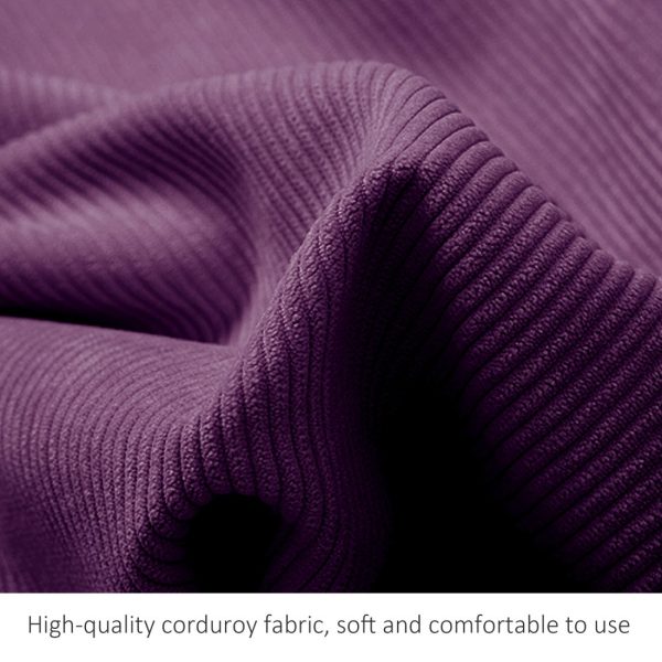 Back Pillow For Bed Wedge Cushion Bolster Corduroy Purple - obrazek 10