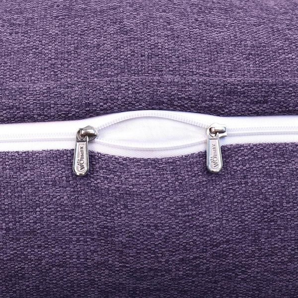 Back Pillow For Sleeping Big Wedge Cushion Linen Purple - obrazek 10