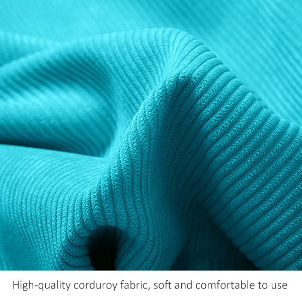Back Support Cushion Beautiful Bed Pillow Corduroy Azure – Bild 12