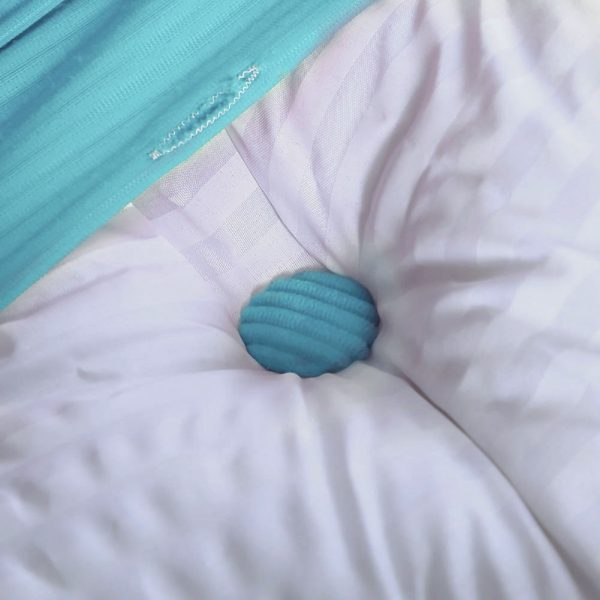 Back Support Cushion Beautiful Bed Pillow Corduroy Azure – Bild 13