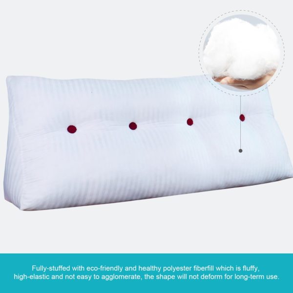 Back Support Cushion Beautiful Bed Pillow Corduroy Azure – Bild 14