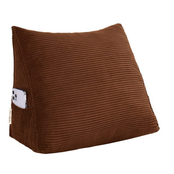 Bolster Pillow Beautiful Headboard Cushion Corduroy Brown - obrazek 15