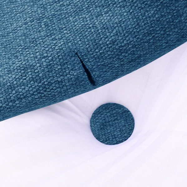 Bed Headboard Cushion Large Wedge Bolster Linen Blue – Bild 10
