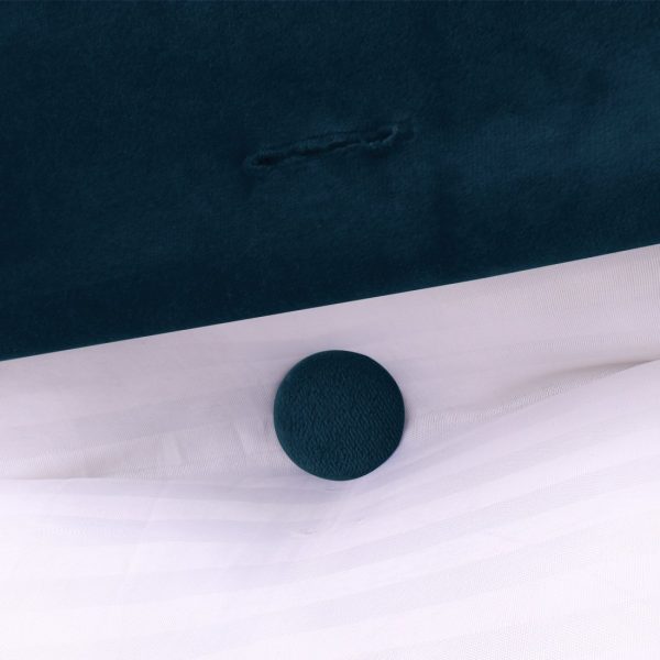 Bed Wedge Support Pillow Reading Cushion Velvet Deep Blue - obrazek 14