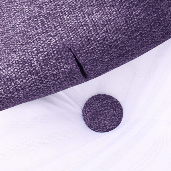 Headboard Decorative Pillow Big Wedge Cushion Linen Purple – Image 7