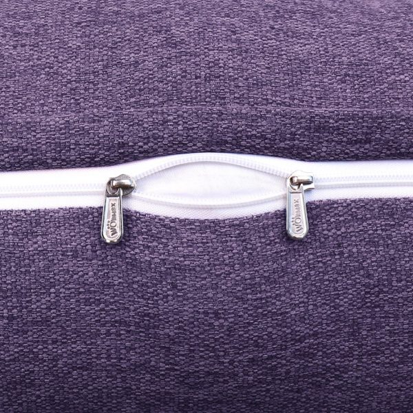 Headboard Decorative Pillow Big Wedge Cushion Linen Purple – Image 8