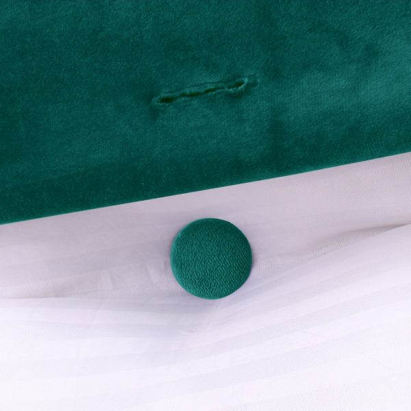 Big Back Support Pillow Wedge Headboard Cushion Velvet Cyan - obrazek 11