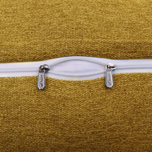 Large Triangle Pillow Wedge Bed Reading Cushion Linen Yellow - Imagen 8