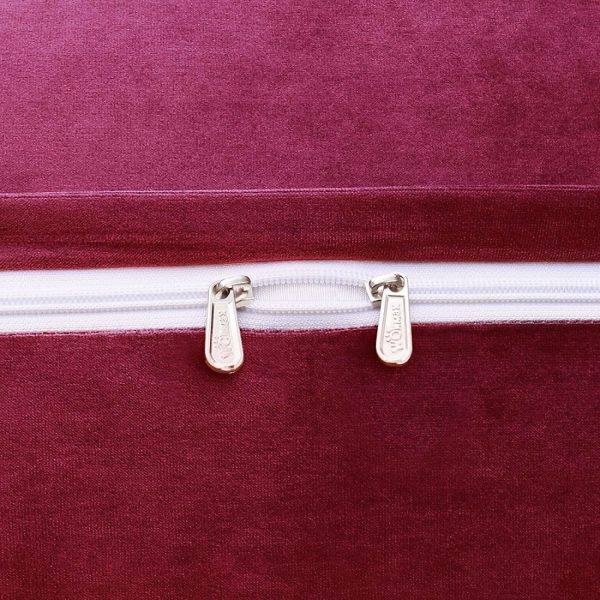 Wedge Bolster Pillow Headboard Cushion Velvet Burgundy – Bild 9