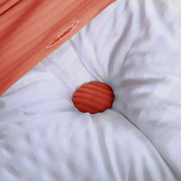 Triangular Pillow Nice Headboard Cushion Corduroy Orange - Imagen 12