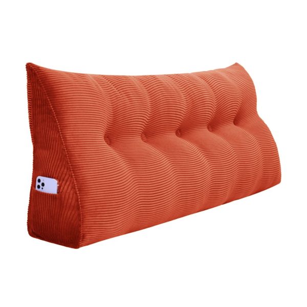 Triangular Pillow Nice Headboard Cushion Corduroy Orange - Imagen 20