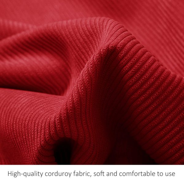 Triangular Wedge Pillow Bed Nice Big Cushion Corduroy Red – Bild 12