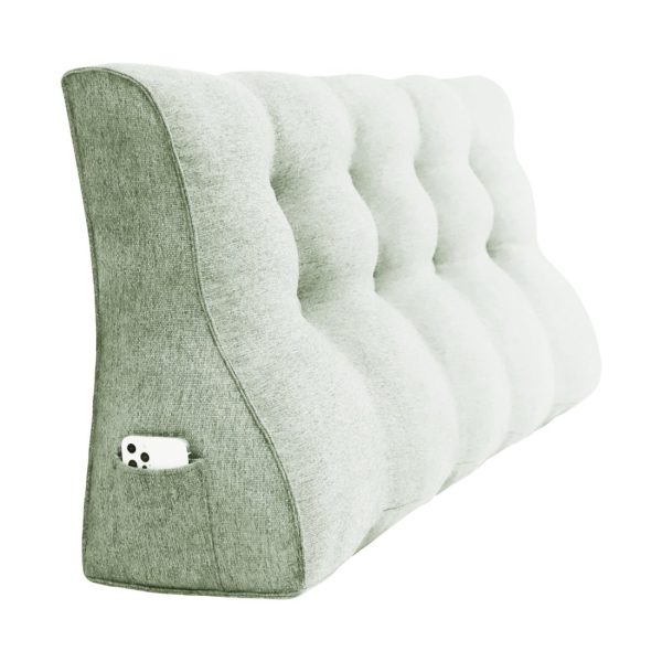 Wedge Bolster Pillow Backsupport Cushion Linen White – Bild 11