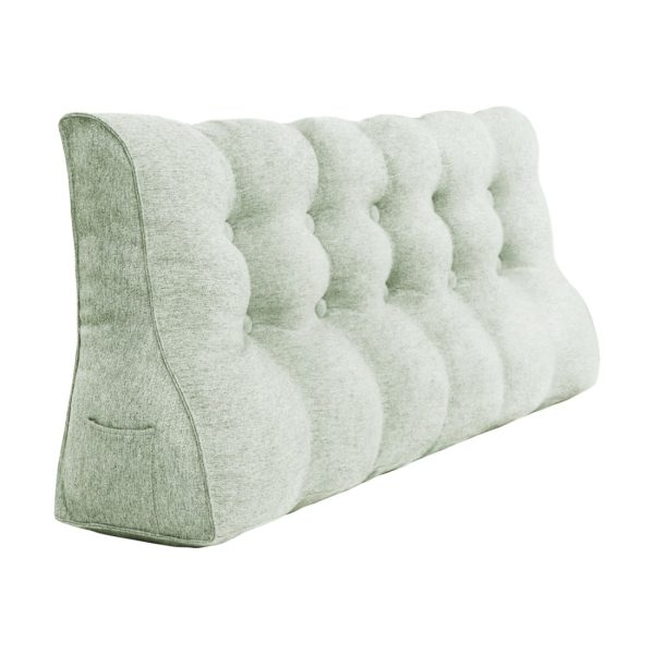Wedge Bolster Pillow Backsupport Cushion Linen White – Bild 12