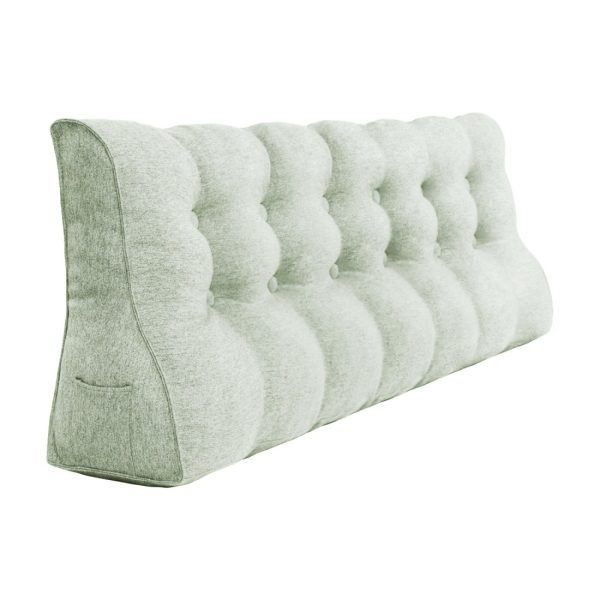 Wedge Bolster Pillow Backsupport Cushion Linen White – Bild 13