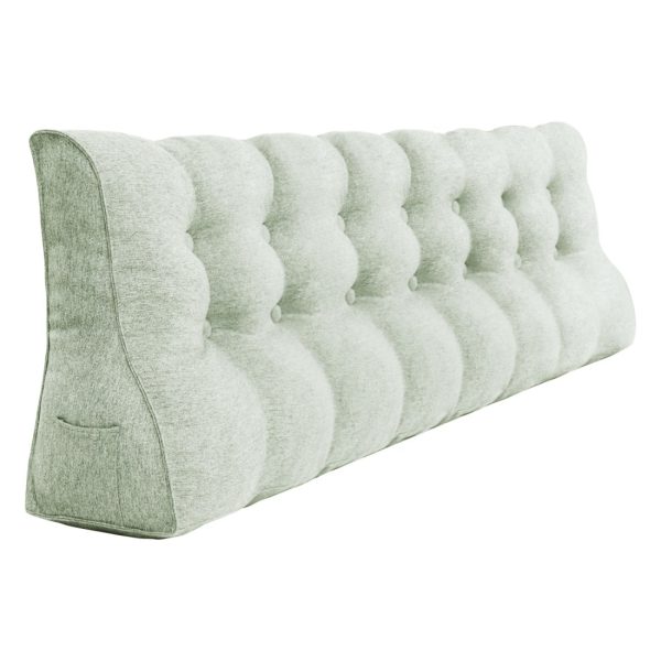 Wedge Bolster Pillow Backsupport Cushion Linen White – Bild 14