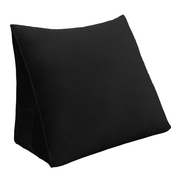 Big Wedge Reading Cushion Nice Headboard Pillow Velvet Black – Bild 16