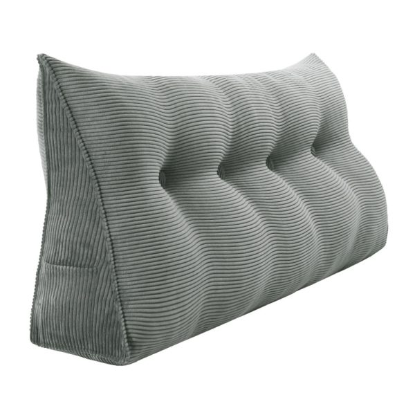 Cuscino a cuneo Cuscino grande per divano letto Grigio velluto a coste