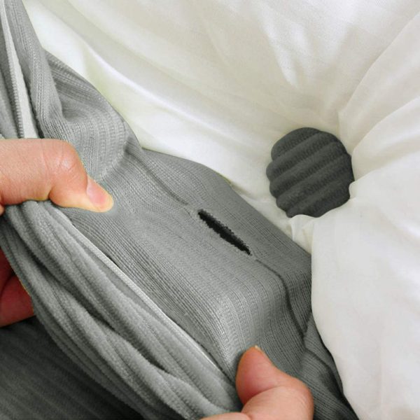 Wedge Pillow Big Cushion For Sofa Bed Corduroy Grey - immagine 12