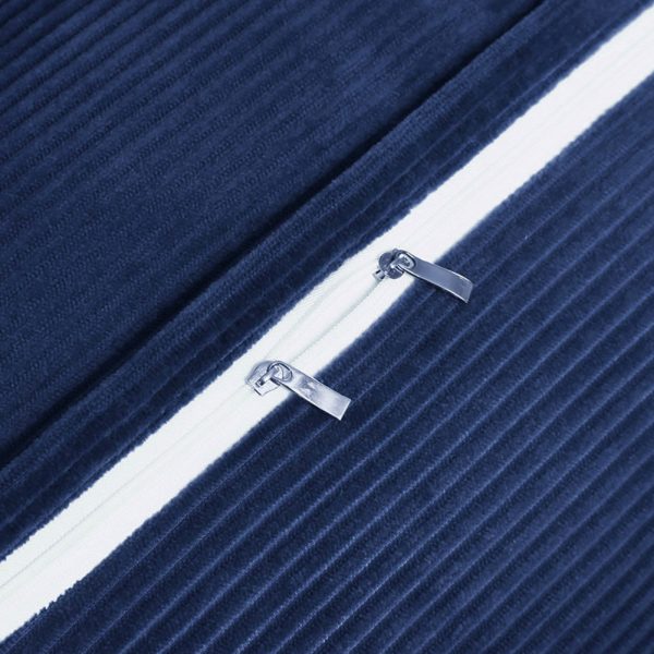Wedge Support Pillow Beautiful Headboard Corduroy Navy Blue - obrazek 9