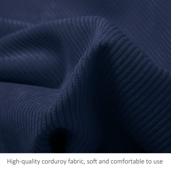 Wedge Support Pillow Beautiful Headboard Corduroy Navy Blue - obrazek 10